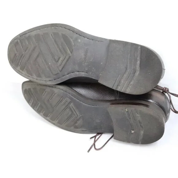 MAGNANNI FLEX Leather Brown Pebbled Leather Oxford Size‎ 9.5 M Spain LONG Laces